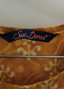 Floral Mustard Yellow Print Kurta