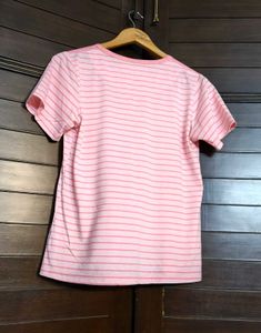 Prenatal Women Pink Cotton Maternity Tshirt