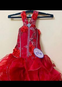 Red Ruffled Formal Dress