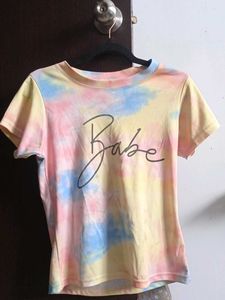 girl t shirt colourful babe