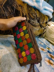 Colorful Beaded Pouch