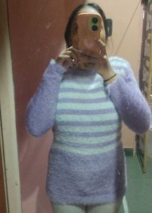 Striped Fuzzy Sweater🥹🥹💕💕💕💕🫶🏻