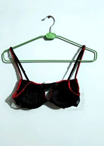 Underwire Black Net Padded Bra