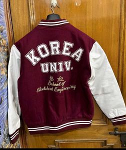 KOREA UNIVERSITY MAROON VARSITY JACKET M(40)