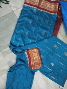 Saree With Stitched Designer Blouse