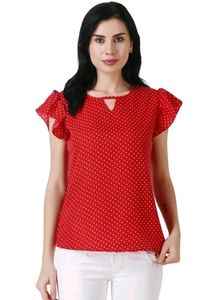 Red Polks Dot Top