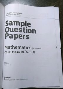 Class 10 Mathematics Sample Question Book