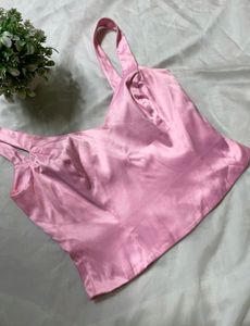Pink Satin Top