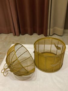 Gold Bird Cage Decor