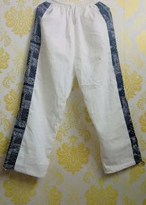 Bandana Trim White Track Pants