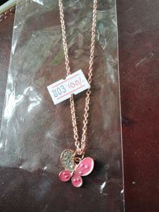 Cute Pink Butterfly Pendent