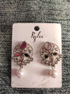Silver White Necklace Set
