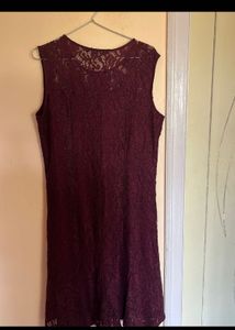 Burgundy Lace Dress