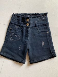 Embellished Denim Shorts