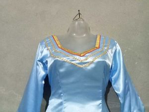 Blue Satin Salwar Suit