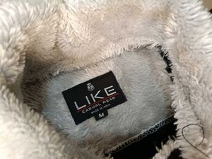 Stylish Black Denim Jacket, M Size