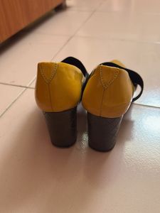 Yellow Patent Leather Heels