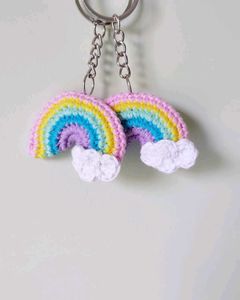 Restocked!! Rainbow keychains 🌈