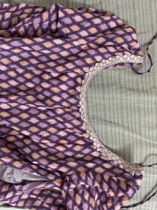 Indya Purple Printed Kurta