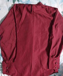 Elegant Burgundy Blouse