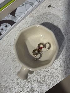 Earring holder/small cup