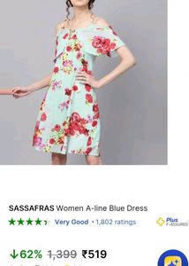 Saasfaras Floral Printed Dress