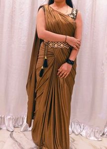 Golden Party Wear Saree