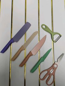 Harman Traders Colorful Chef Knife Set for Cutting