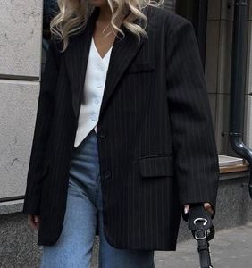 Black Stripe Padded Blazer
