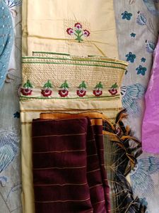 New Embroidery Unstitched Suit Set With Dupatta