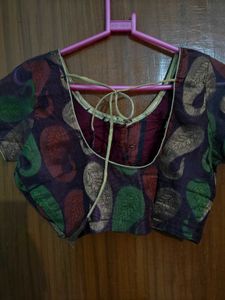 Purple Brocade Blouse