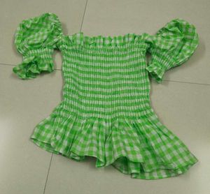 Gingham Peplum Top
