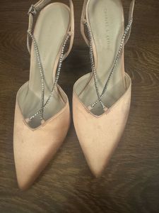 Charles &amp; Keith Blush Heels Embellished