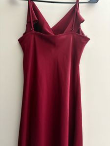 Burgundy Cowl Neck Slip Dress