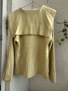 Stylish Yellow Knit Sweater