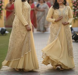 golden wedding gown