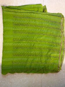 Green Embellished Saree - reselling