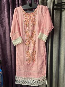 Pink Embroidered Kurta Set