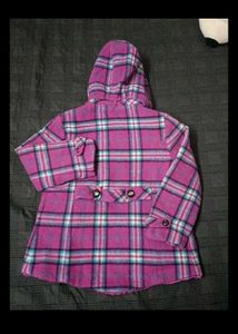 Girls Plaid Hooded Coat