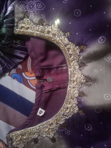 Purple Bandhani Lehenga Choli Set