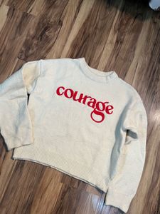 Courage Graphic Crewneck Sweater