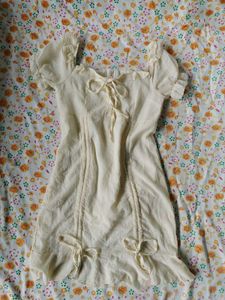 Romantic Cream Mini Dress