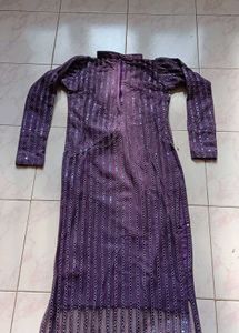 Lavender Kurta Full Set For Women🔥