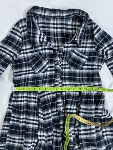 Plaid Shirt Dress bust 32