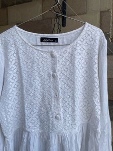White Embroidered Top