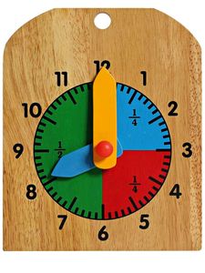 Wooden Learning Analog Time Clock Toy For Kids