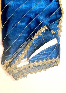Blue heavy saree