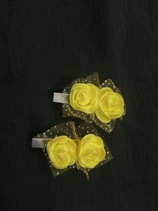 Yellow Rose Hair Accessory Set