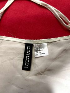 H&amp;M Satin Tie-Front Crop Top