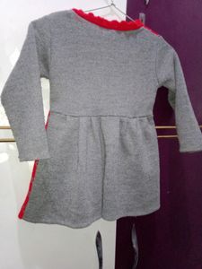 1-2 Yr Grey&amp;Red Colour Woolen Set